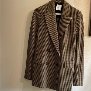 Rosetta Getty Elegant Black and Brown Blazer